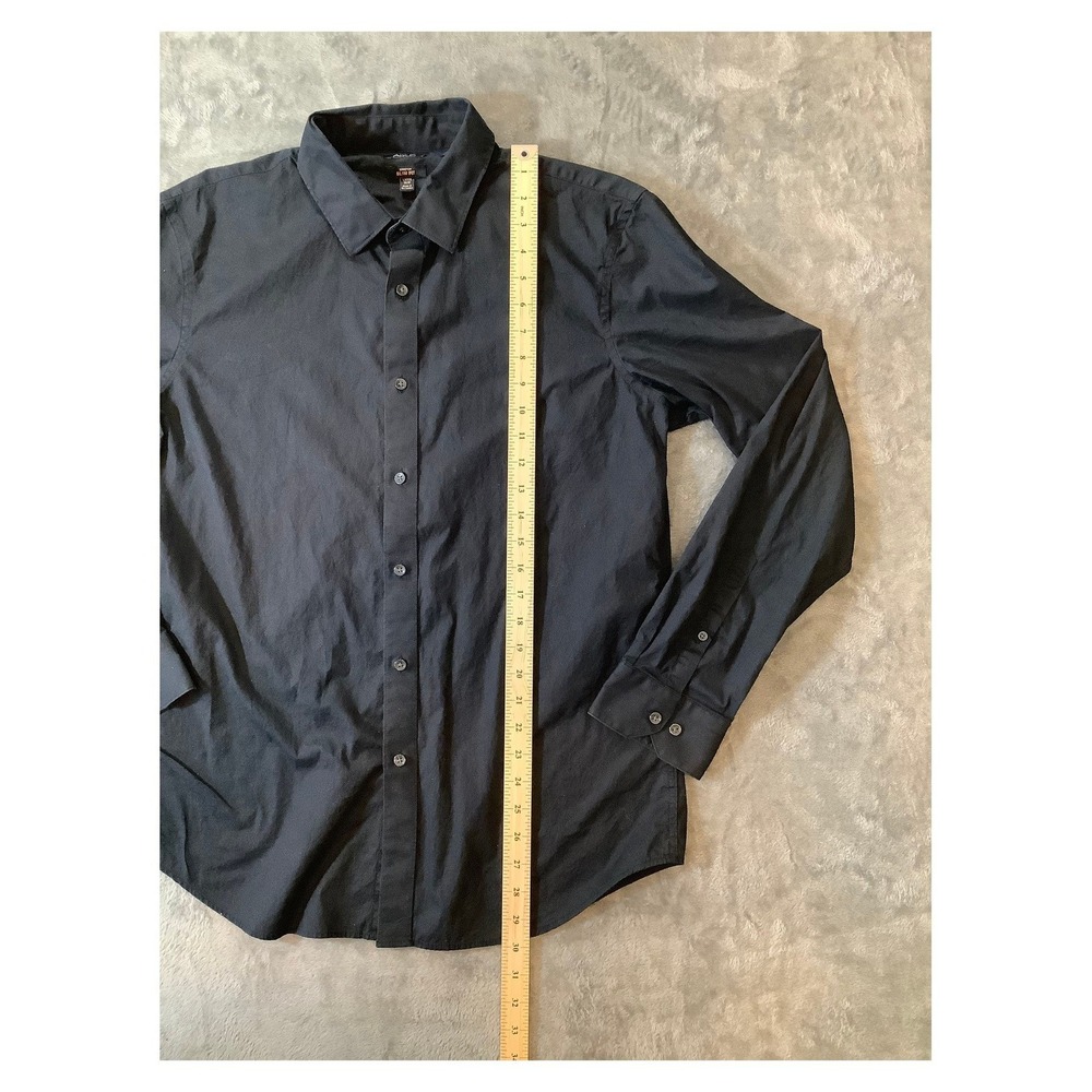 Apt. 9 Men's Slim Fit Stretch Dress Shirt Black Size L - Picture 4 of 6